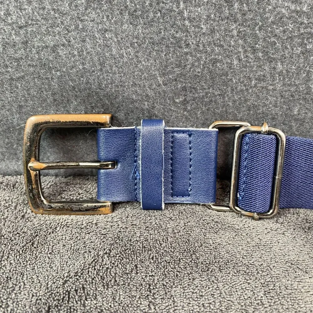 Nike Blue Stretch Baseball Belt Adjustable Logo Buckle Unisex Kids One Size